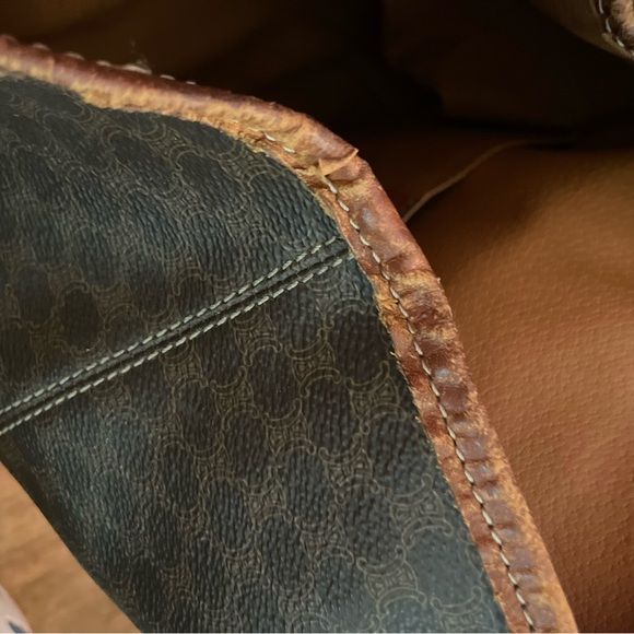 CELINE Vintage Macadam Backpack with Side Zipper Pocket and Single Magnetic Flap - Picture 13 of 16